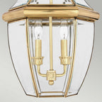 QZ-NEWBURY8-L-PB Newbury 2 Light Outdoor Large Chain Lantern Polished Brass