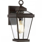 QZ-RAVINE2-S Ravine 1 Light Outdoor Small Wall Lantern Western Bronze