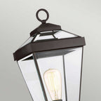 QZ-RAVINE3-M Ravine 1 Light Outdoor Pedestal Lantern Western Bronze