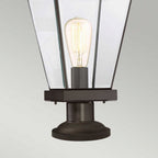 QZ-RAVINE3-M Ravine 1 Light Outdoor Pedestal Lantern Western Bronze