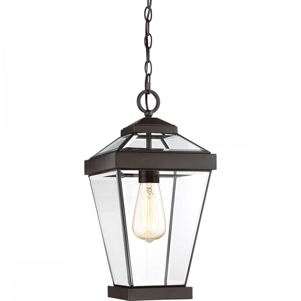 QZ-RAVINE8-M Ravine 1 Light Outdoor Medium Chain Lantern Western Bronze