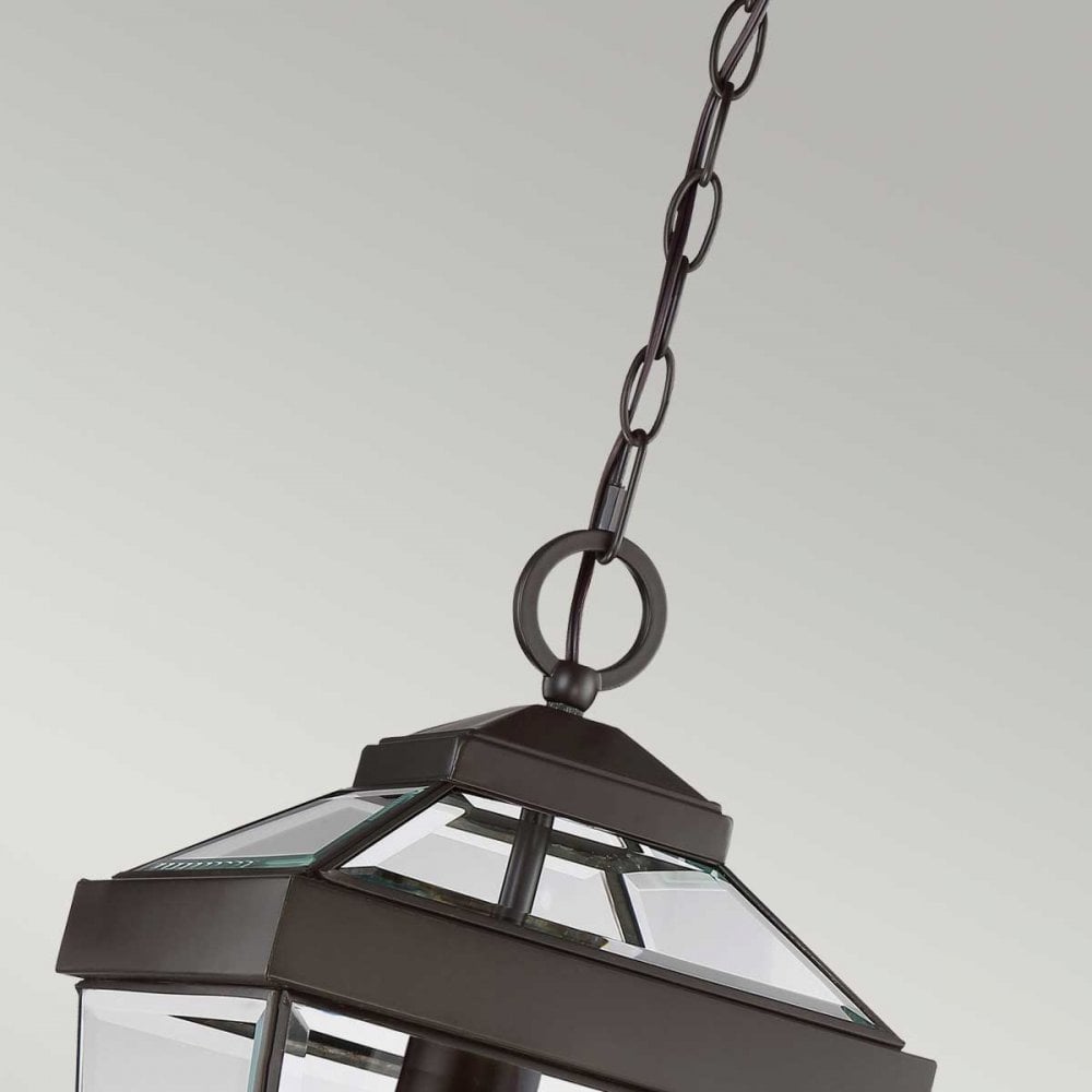 QZ-RAVINE8-M Ravine 1 Light Outdoor Medium Chain Lantern Western Bronze
