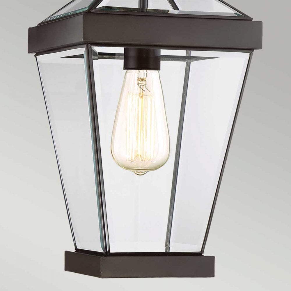QZ-RAVINE8-M Ravine 1 Light Outdoor Medium Chain Lantern Western Bronze