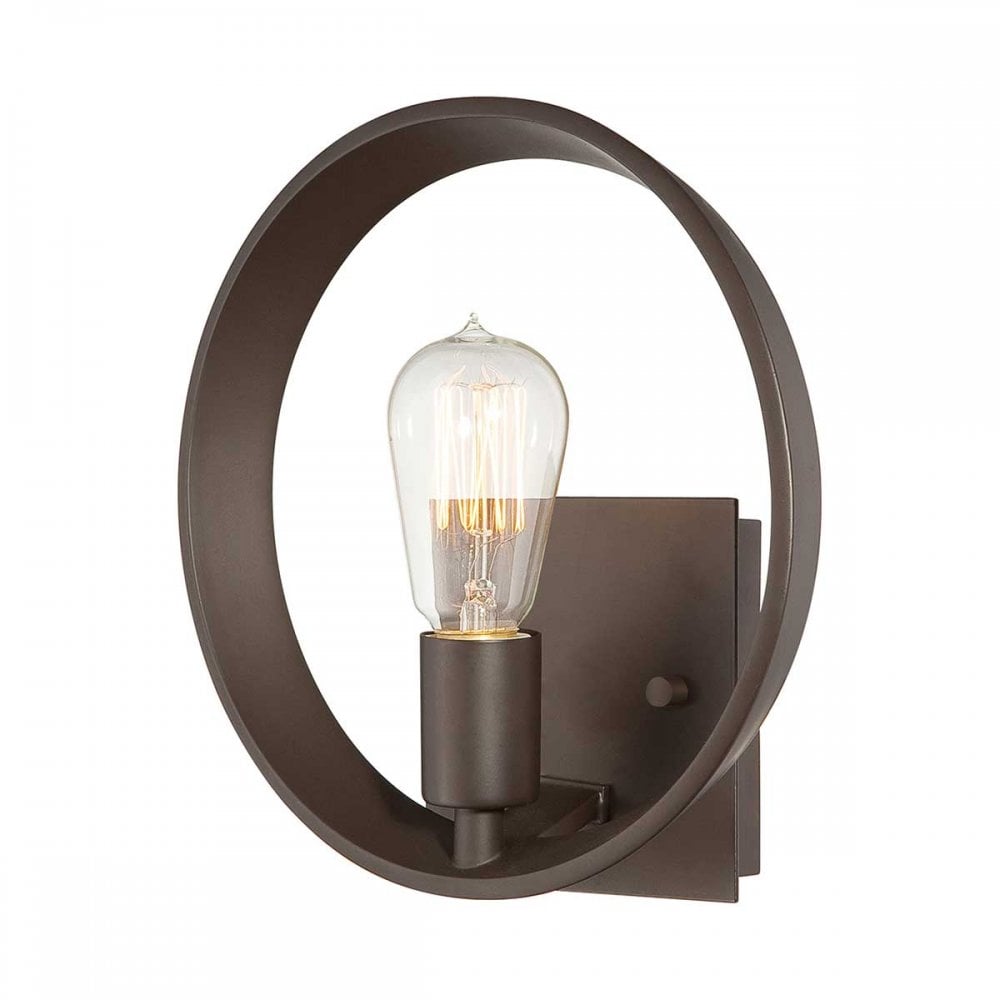 QZ-THEATER-ROW1WT Theater Row 1 Light Wall Light Western Bronze
