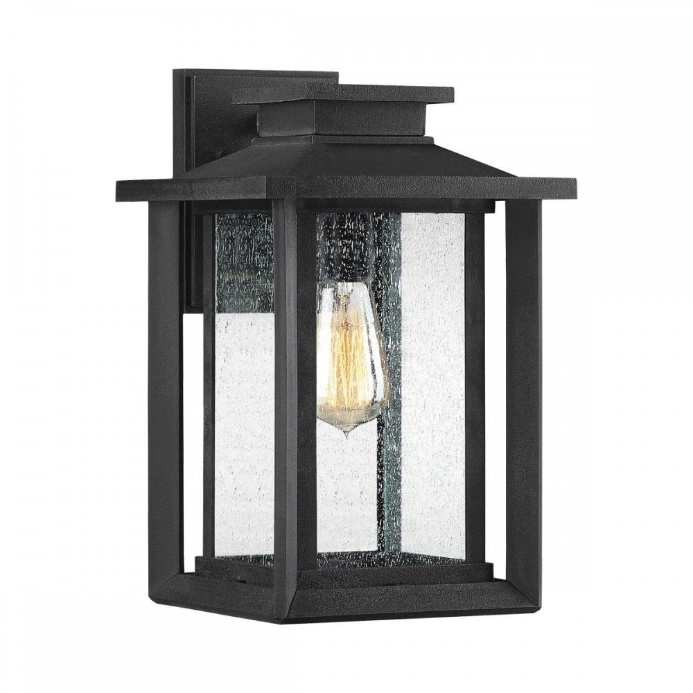 QZ-WAKEFIELD-M-TBK Wakefield 1 Light Outdoor Medium Wall Lantern Earth Black