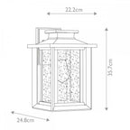 QZ-WAKEFIELD-M-TBK Wakefield 1 Light Outdoor Medium Wall Lantern Earth Black