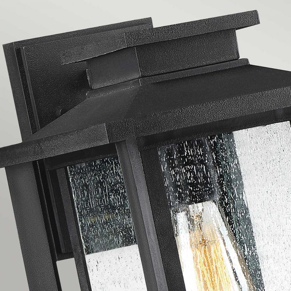QZ-WAKEFIELD-M-TBK Wakefield 1 Light Outdoor Medium Wall Lantern Earth Black