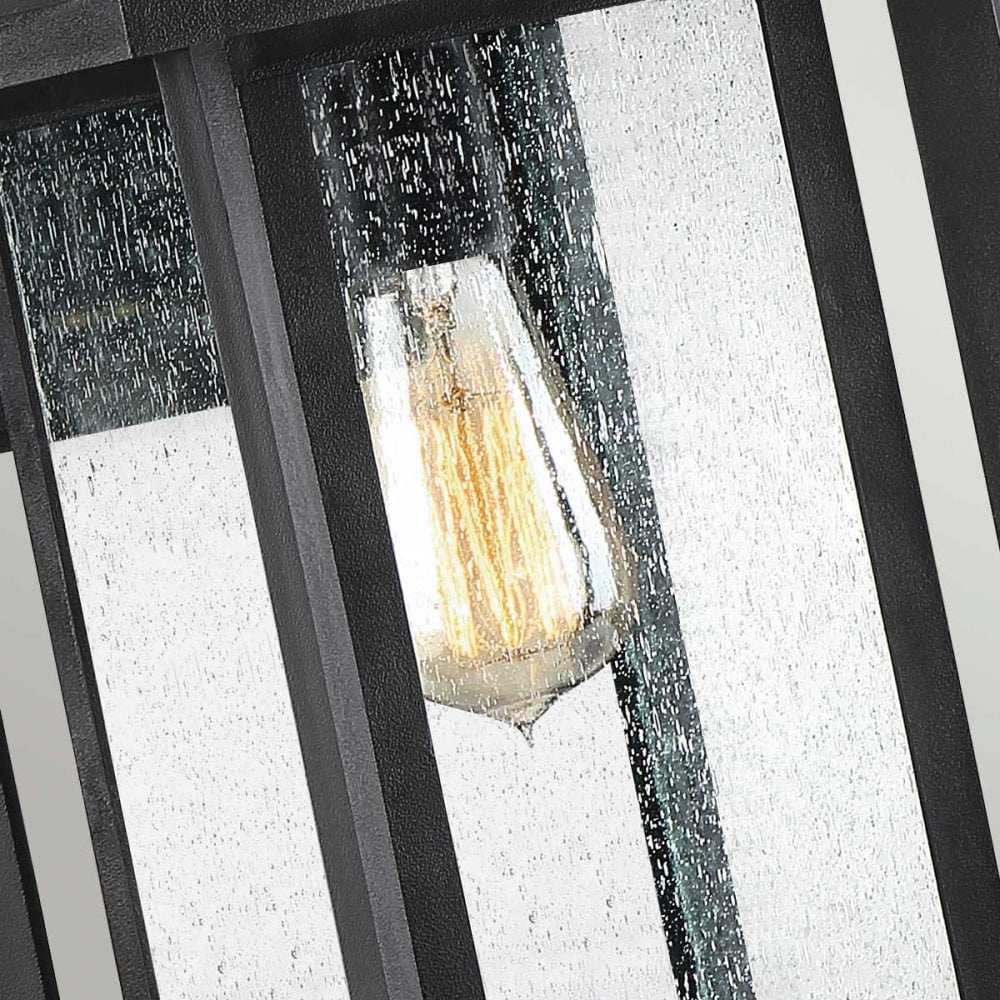 QZ-WAKEFIELD-M-TBK Wakefield 1 Light Outdoor Medium Wall Lantern Earth Black