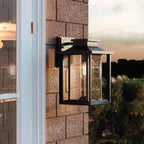 QZ-WAKEFIELD-M-TBK Wakefield 1 Light Outdoor Medium Wall Lantern Earth Black