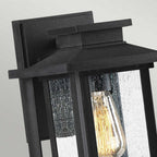 QZ-WAKEFIELD-S-TBK Wakefield 1 Light Outdoor Small Wall LanternEarth Black