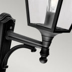 T1-BLACK Turin 1 Light Outdoor Up Wall Lantern Black