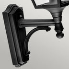 T1-BLACK Turin 1 Light Outdoor Up Wall Lantern Black (S)