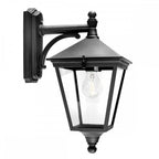 T2-BLACK Turin 1 Light Outdoor Down Wall Lantern Black