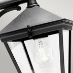 T2-BLACK Turin 1 Light Outdoor Down Wall Lantern Black