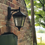 T2-BLACK Turin 1 Light Outdoor Down Wall Lantern Black