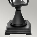 T3-BLACK Turin 1 Light Outdoor Pedestal Lantern Black