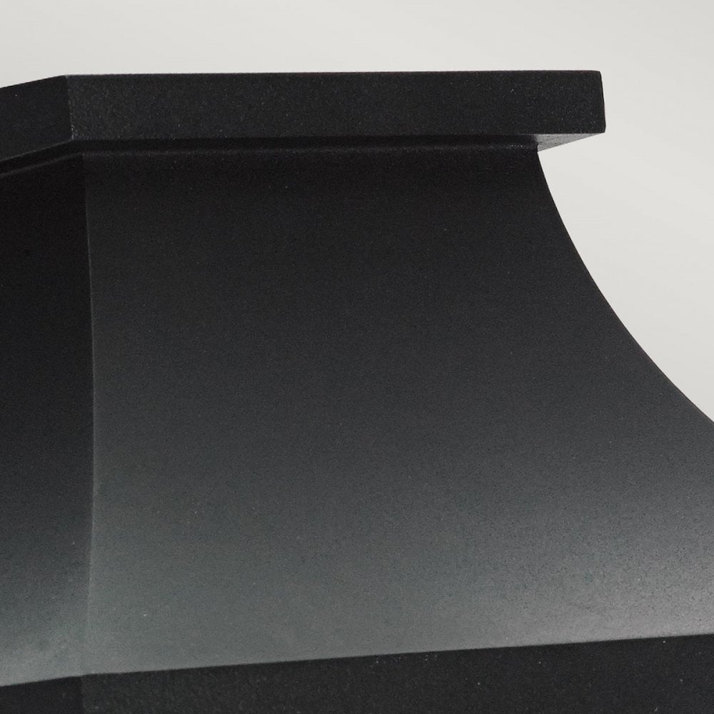 T7-2-BLACK Turin 1 Light Outdoor Half Wall Lantern Black