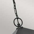 T8-BLACK Turin 1 Light Outdoor Chain Lantern Black