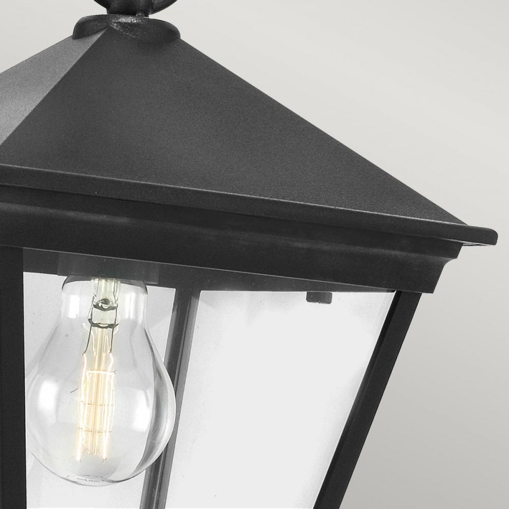 T8-BLACK Turin 1 Light Outdoor Chain Lantern Black