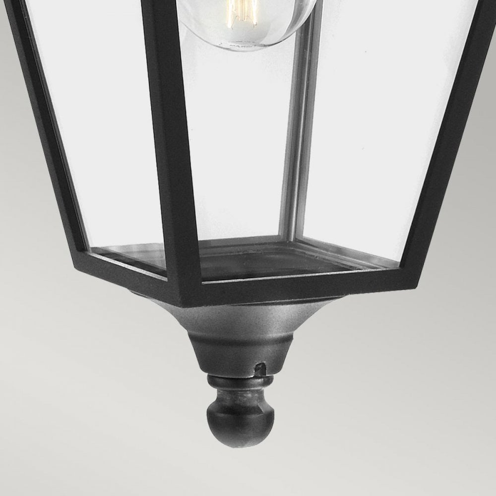 T8-BLACK Turin 1 Light Outdoor Chain Lantern Black