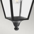 T8-BLACK Turin 1 Light Outdoor Chain Lantern Black