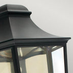 T9-BLACK Turin 1 Light Outdoor Half Lantern Black