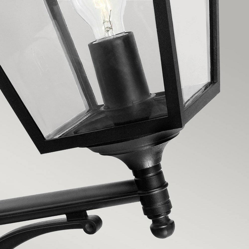 TG1-BLACK Turin Grande 1 Light Outdoor Up Wall Lantern Black