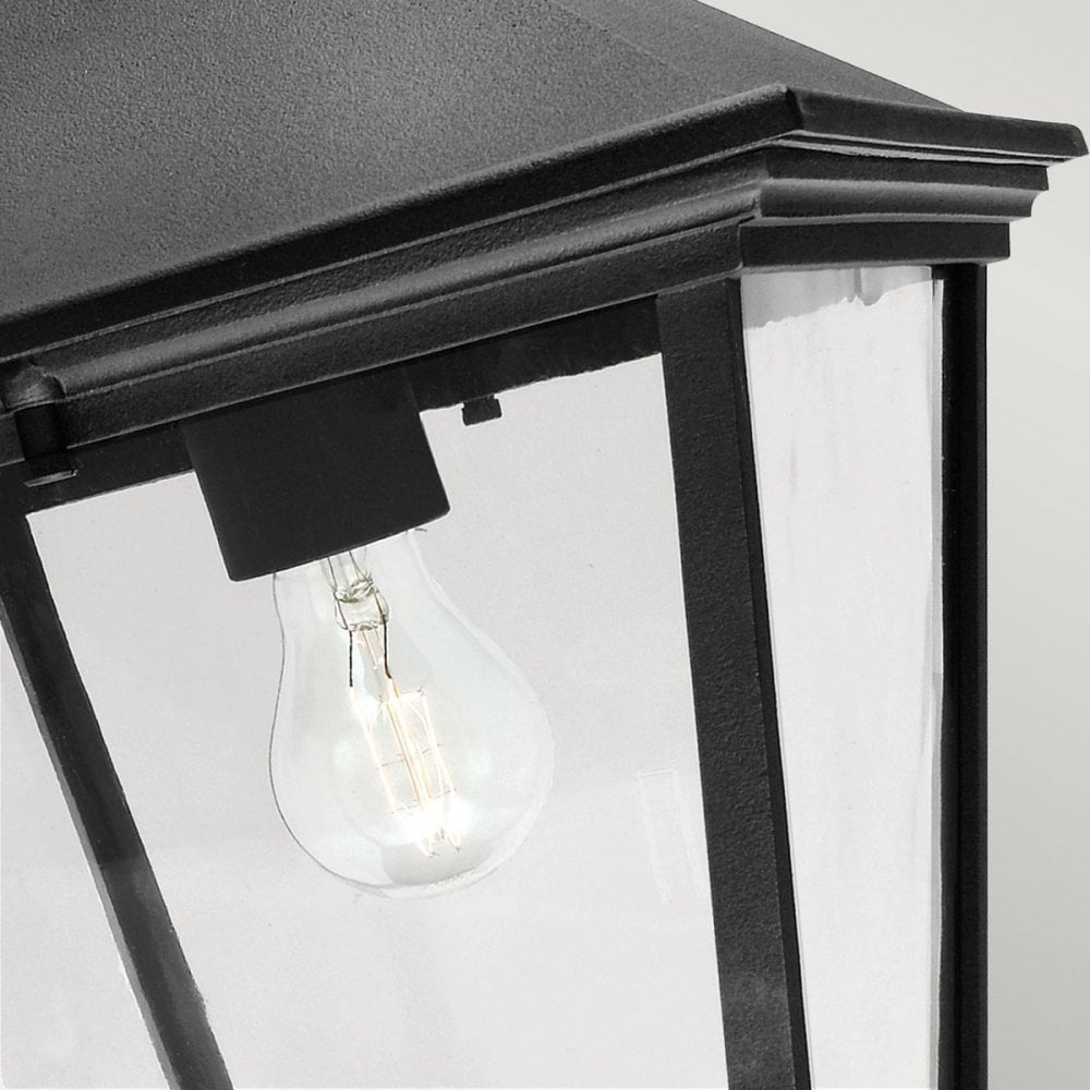 TG2-BLACK Turin Grande 1 Light Outdoor Down Wall Lantern Black