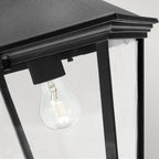 TG2-BLACK Turin Grande 1 Light Outdoor Down Wall Lantern Black
