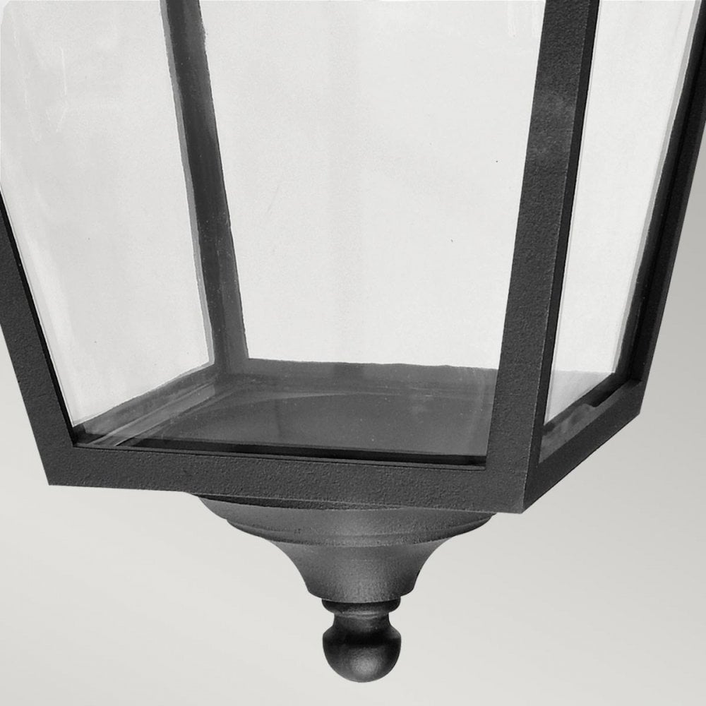TG2-BLACK Turin Grande 1 Light Outdoor Down Wall Lantern Black