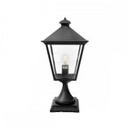 TG3-BLACK Turin Grande 1 Light Outdoor Pedestal Lantern Black