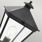 TG3-BLACK Turin Grande 1 Light Outdoor Pedestal Lantern Black