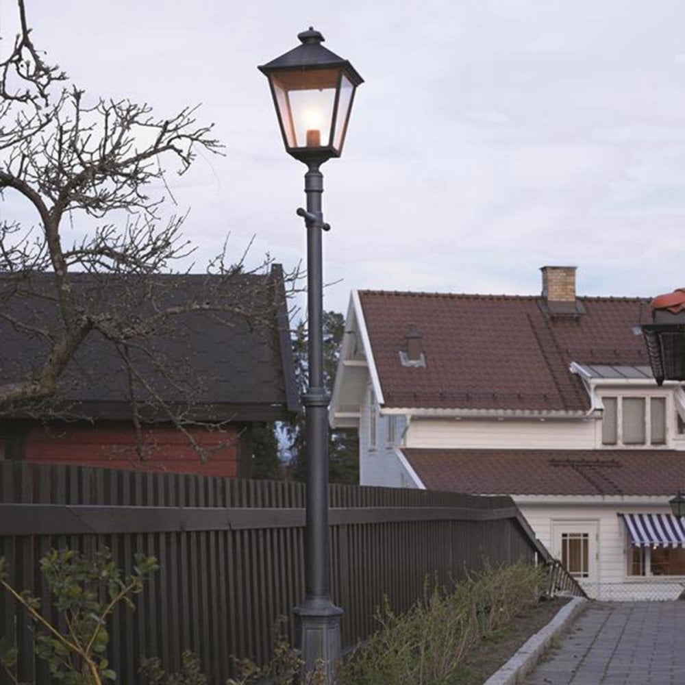 TG5-BLACK Turin Grande 1 Light Outdoor Lamp Post Black