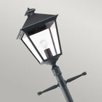 TG5-BLACK Turin Grande 1 Light Outdoor Lamp Post Black
