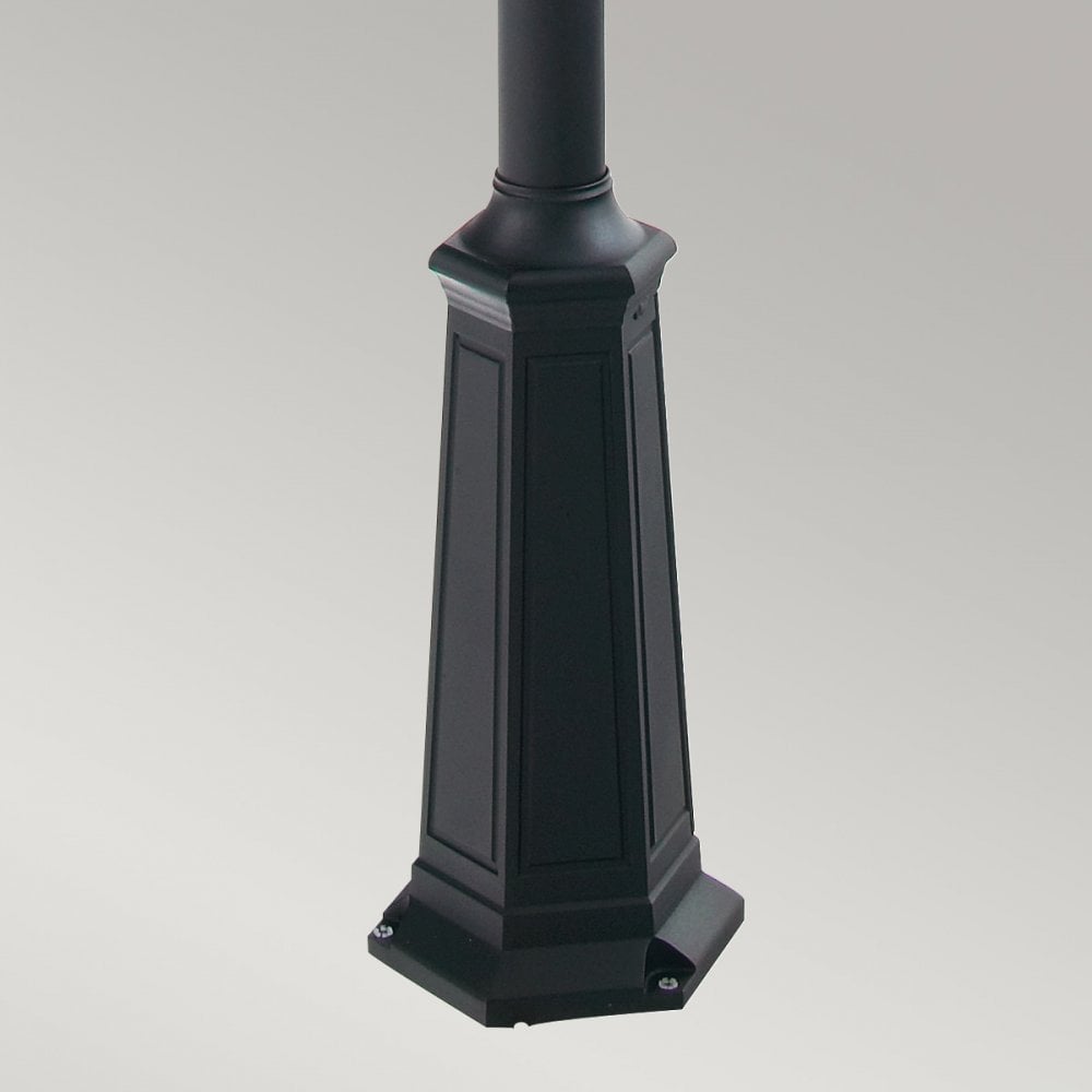 TG5-BLACK Turin Grande 1 Light Outdoor Lamp Post Black