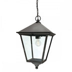 TG8-BLACK Turin Grande 1 Light Outdoor Chain Lantern Black