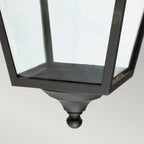 TG8-BLACK Turin Grande 1 Light Outdoor Chain Lantern Black