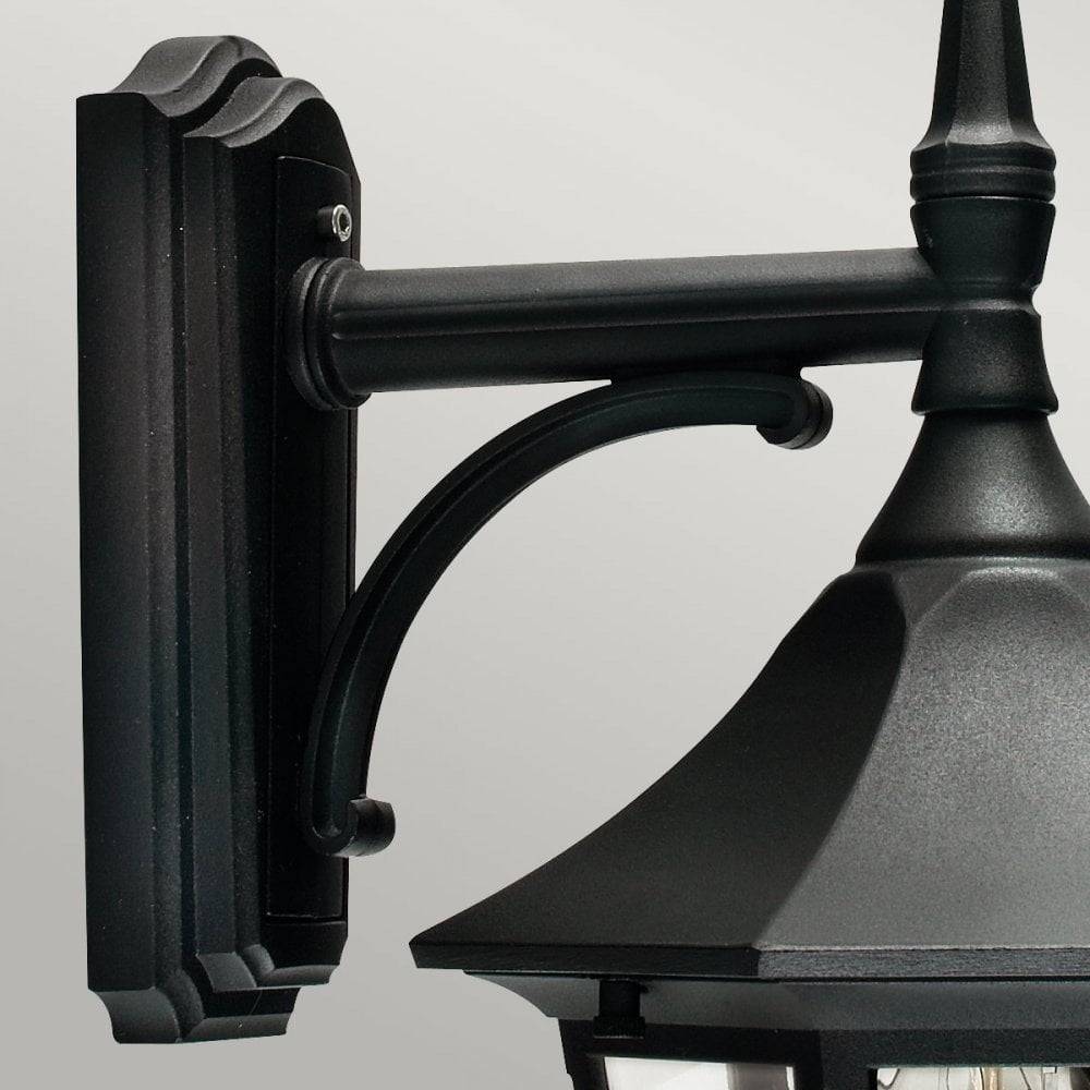 V2-BLACK Valencia 1 Light Outdoor Down Lantern Black