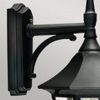 V2-BLACK Valencia 1 Light Outdoor Down Lantern Black