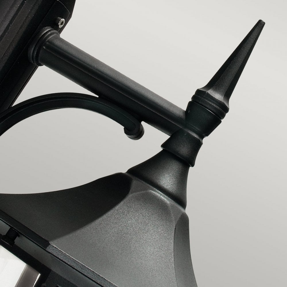 V2-BLACK Valencia 1 Light Outdoor Down Lantern Black