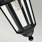 V2-BLACK Valencia 1 Light Outdoor Down Lantern Black