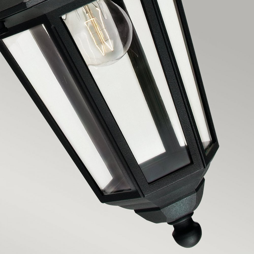 V2-BLACK Valencia 1 Light Outdoor Down Lantern Black