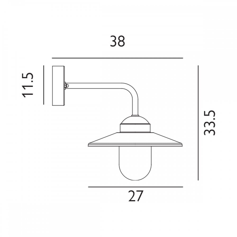 VANSBRO-BLK Vansbro 1 Light Outdoor Wall Lantern Black