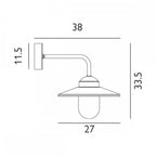 VANSBRO-BLK Vansbro 1 Light Outdoor Wall Lantern Black