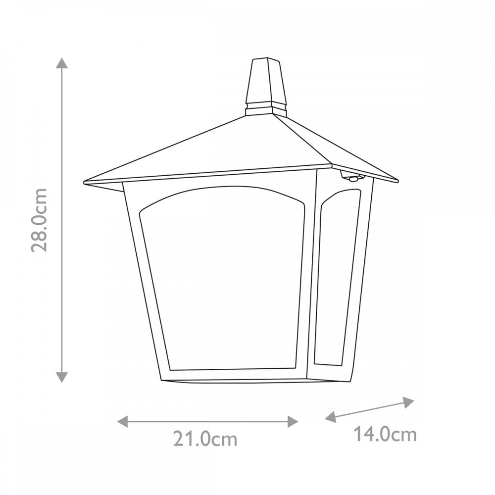 BL15-BLACK York Outdoor 1 Light Flush Lantern Black