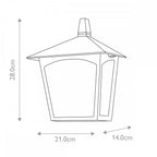 BL15-BLACK York Outdoor 1 Light Flush Lantern Black