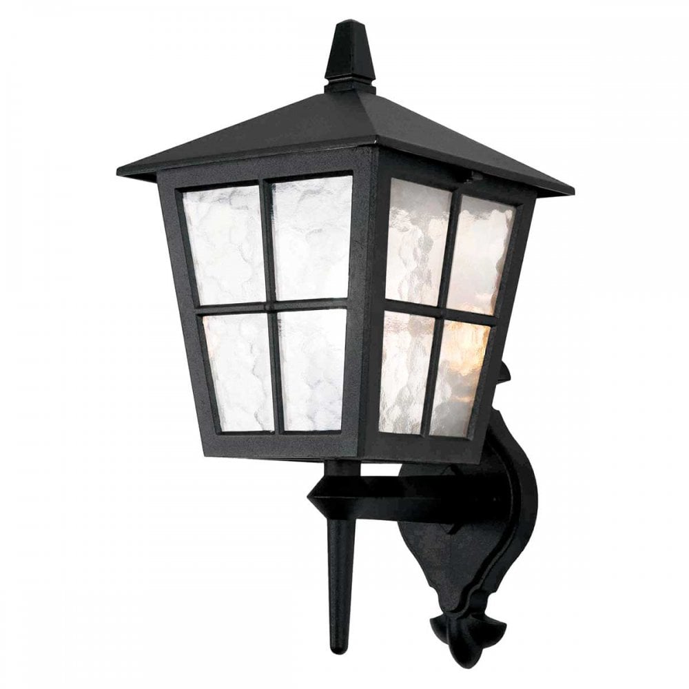 Canterbury Outdoor 1 Light Wall Up Lantern Black