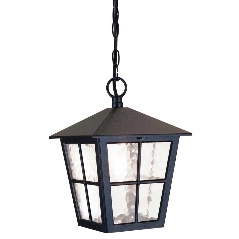 BL48M-BLACK Canterbury Outdoor 1 Light Chain Lantern Black