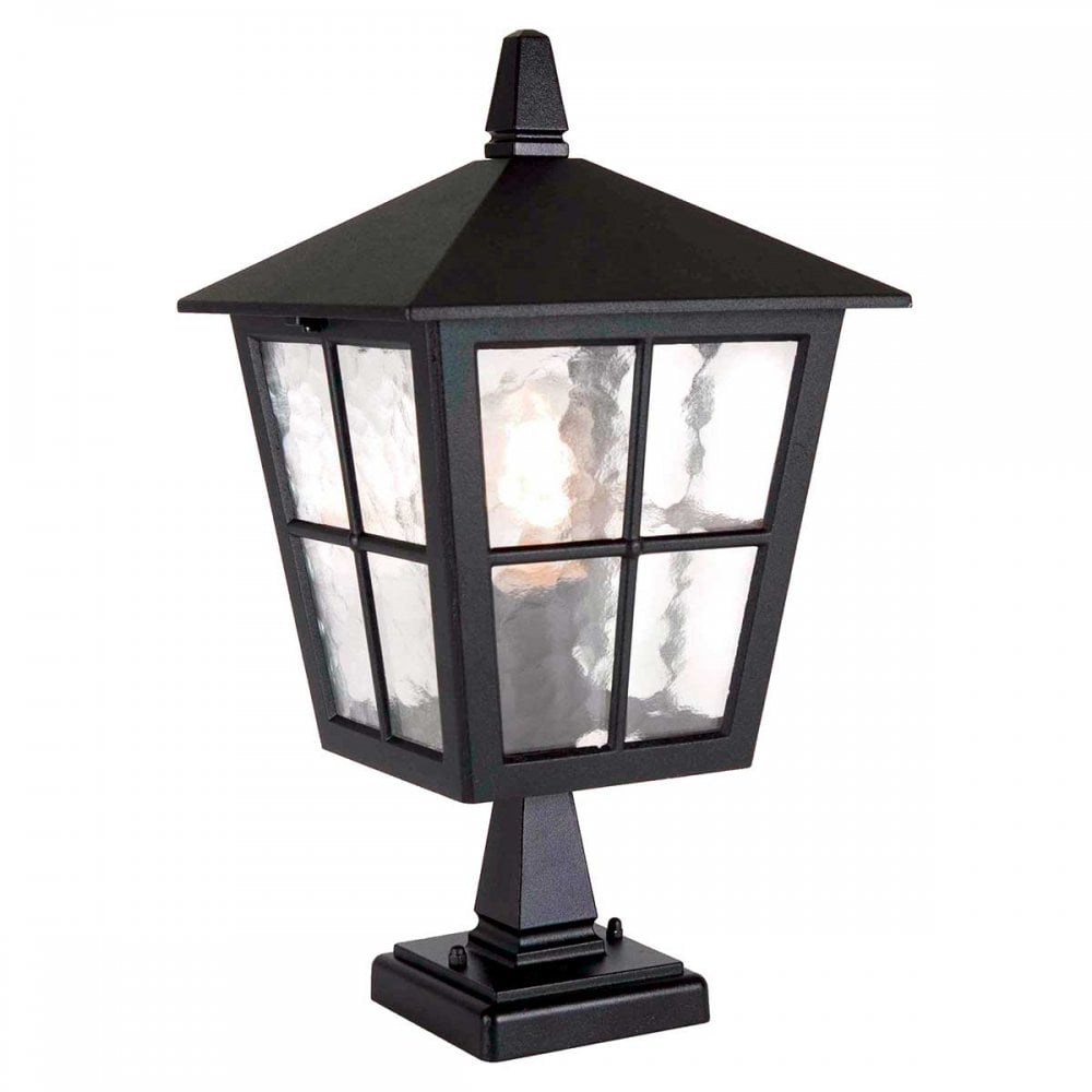 BL50M-BLACK Canterbury Outdoor 1 Light Pedestal Lantern Black