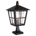 BL50M-BLACK Canterbury Outdoor 1 Light Pedestal Lantern Black